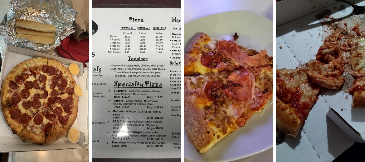 Baldy's Pizzeria Menu